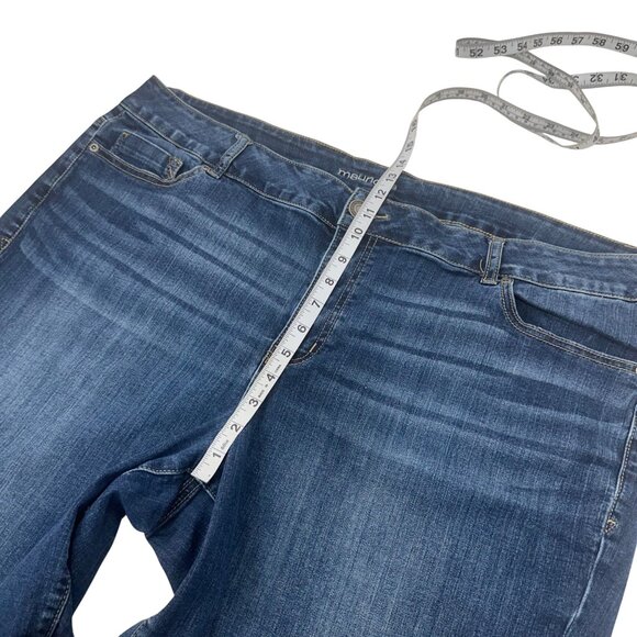 Maurices Womens Denim Bermuda Shorts Size 22W Blue Stretch Casual Cotton Blend - Picture 5 of 10